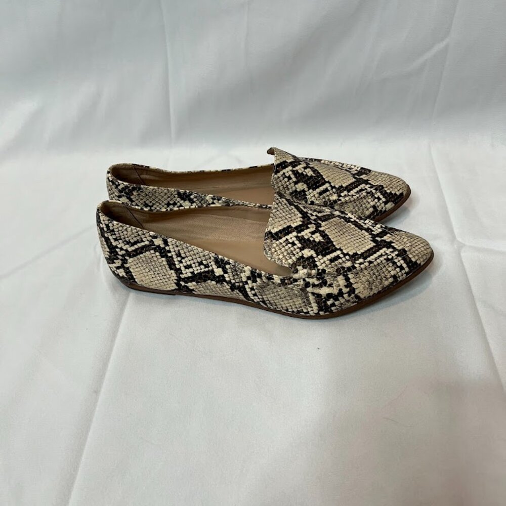 Aldo Snakeskin Print Loafer Flats Size 8.5